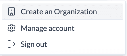 What you will see if you're not part of an org